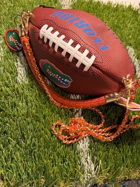 Florida Gators Football Crossbody Bag - Orange/Brown